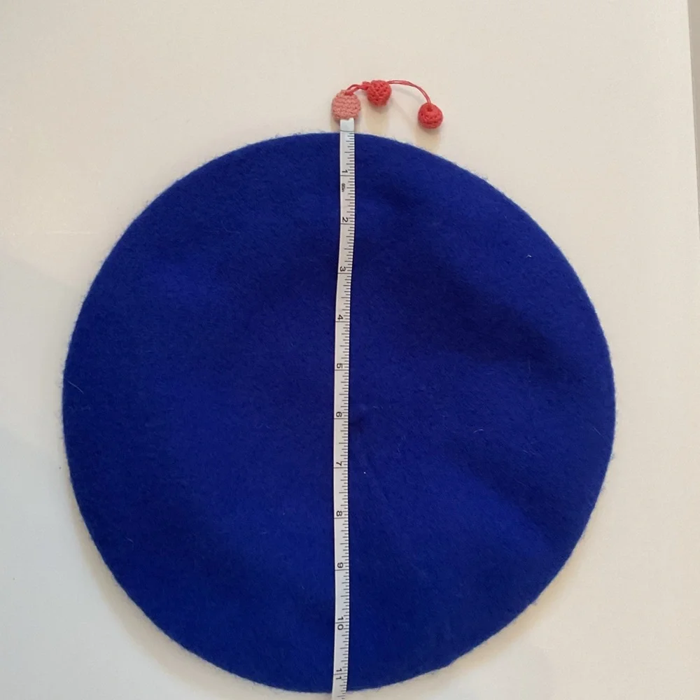 Vintage Aria Lambswool Beret Blue